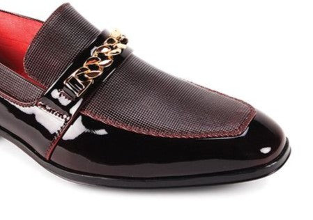 Mens Burgundy Wine Ultra Shiny Patent Leather Dress Shoes After Midnight 7071