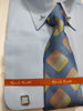 Mens Sky Blue Pin Collar Bar French Cuff Dress Shirt + Tie Karl Knox SX4515