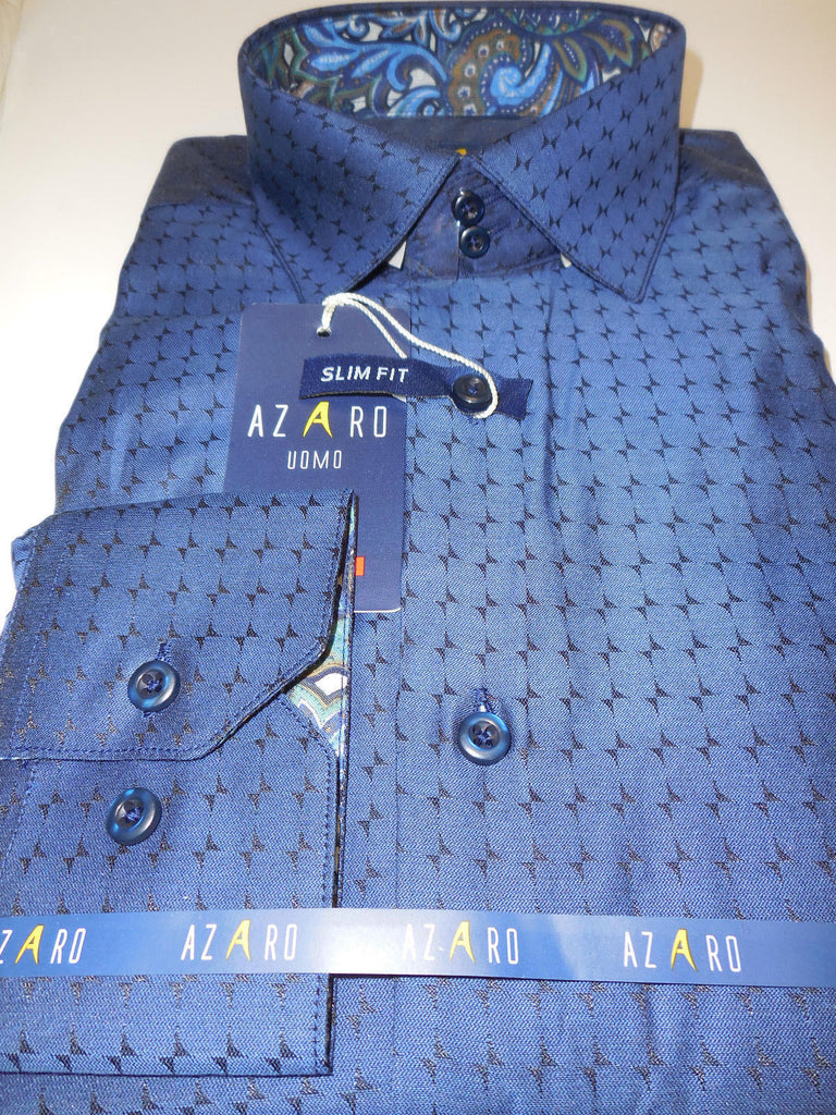 azaro uomo dress shirts Amazon.com: Azaro Uomo Cool Comfy Button Down Long Sleeve Casual Dress Shirt for Men Burgundy Trimmed Size XX-Large : Clothing, Shoes & Jewelry