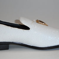 Mens Amazing Shiny Sparkly White Sequin Dress Shoes After Midnight 6759 S
