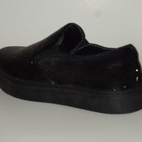 Mens Shiny Sparkly Black Sequin Sneakers Casual Sole After Midnight 6758 S