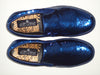 Mens Shiny Sparkly Blue Sequin Sneakers Casual Sole After Midnight 6758 S