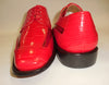 Mens Red Modern Silhouette Croco Embossed Dress Shoes Liberty LS1107