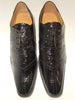 Mens Elegant Black Croco-Look Dress Oxford Shoes Liberty LS1105 S