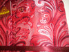 Mens Red Baroque Paisley High Collar Cuffed Shirt SANGI ROME COLLECTION # 2015