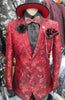 Mens Red Bird of Paradise Jacket Blazer SANGI TUSCANY COLLECTION (Jacket Only)