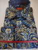 Mens Blue-Multi Bird of Paradise High Collar Fancy Shirt SANGI MONACO COLL. 2060