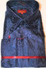 Mens Sophisticated Navy Blue 3-Button High Collar Cuffed Shirt SANGI TUSCANY P43