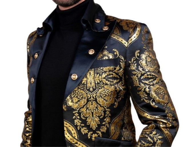 Louis Vino Men's High Collar Conquistador Dress Jacket