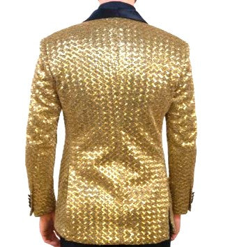 gold fancy dress jacket Gold Sequins Suitmeister Blazer