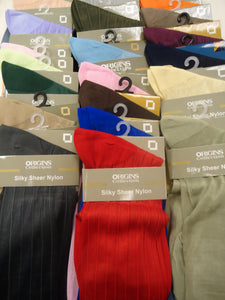 Over-the-Calf Silky Sheer Dress Socks