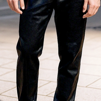 Mens Stacy Adams Black Moto Faux Leather Croco Print Track Suit Slim Fit 2007