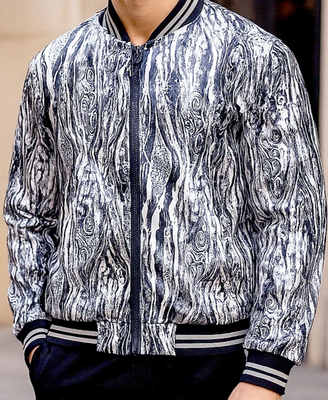 Mens Designer Stacy Adams Black White Abstract Track Suit Slim Fit 2756