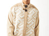 Mens SilverSilk Beige Cream Toggle Full Zip High Collar Dressy Knit Jacket 61006