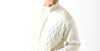 Mens SilverSilk Winter White Cream Gold Button Full Zip Dress Knit Jacket Elbow Patch 61024