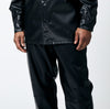 Mens Stacy Adams Black Leather Look 2 Piece Set Walking Suit