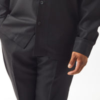 Mens Stacy Adams Black Shimmer 2 Piece Set Walking Suit 65075