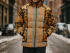 Mens SilverSilk Stylish Rust Multi-Color Puffy Jacket w/ Hoody 65091