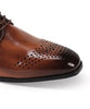 Mens Rich Brown Perforated Oxford Dress Shoes Antonio Cerrelli 6873