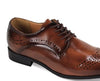 Mens Rich Brown Perforated Oxford Dress Shoes Antonio Cerrelli 6873