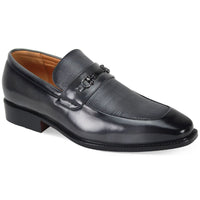 Mens Gray to Black Fade Dress Loafers Buckle Accent Antonio Cerrelli Elite 6938