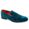 Mens Teal Baroque Embossed Velvet Formal Dress Loafers Shoes After Midnight 7017