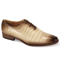 Mens Natural Light Brown Color Fade Oxford Dress Shoes Antonio Cerrelli 7027