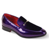 Mens Majestic Purple Velvet Patent Leather Formal Dress Shoes After Midnight 7041