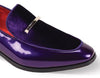 Mens Majestic Purple Velvet Patent Leather Formal Dress Shoes After Midnight 7041