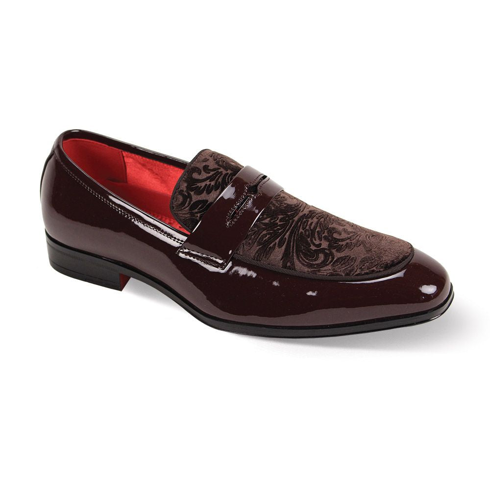 Mens Rich Brown Embossed Velvet Patent Leather Dress Shoes After Midnight 7048 10 Mens Rich Brown Embossed Velvet Patent Leather Dress Shoes After Midnight 7048 10