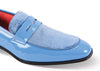 Mens Sky Blue Embossed Velvet Patent Leather Dress Shoes After Midnight 7048