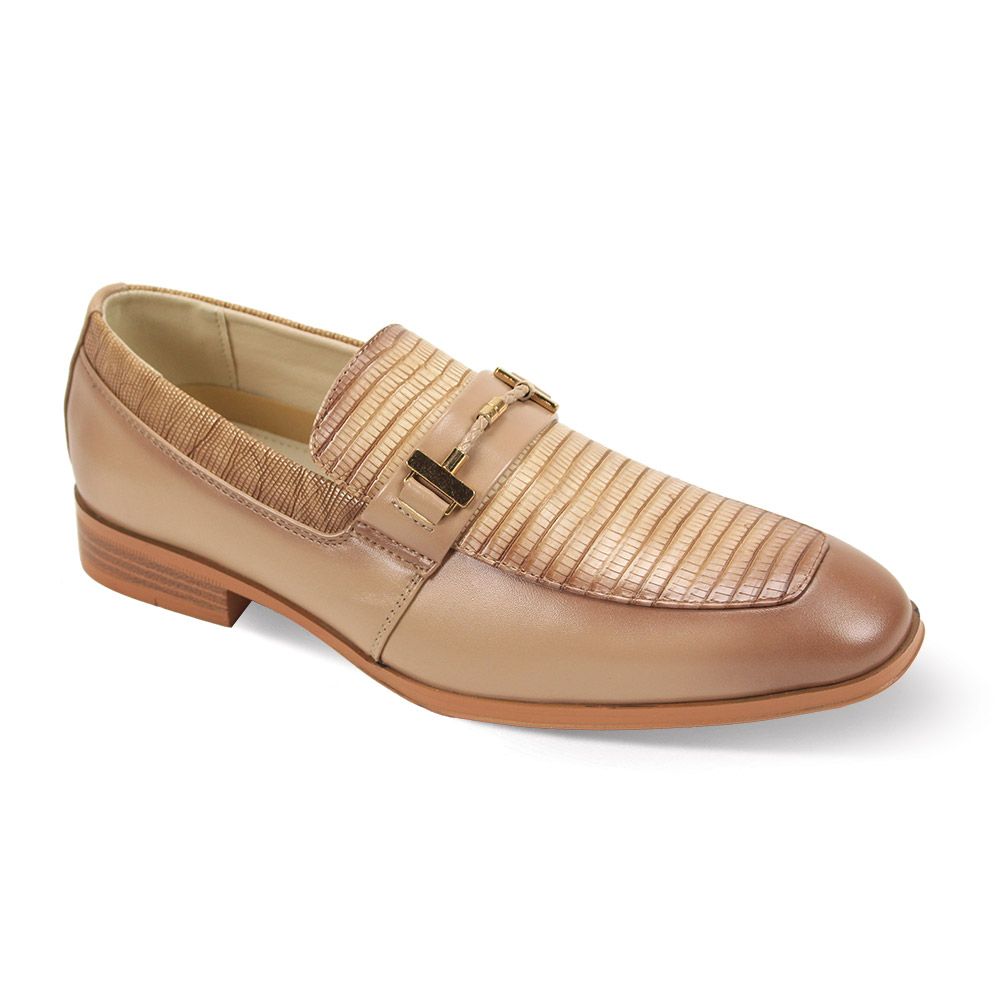 ANTONIO CERRELLI Men's Slip On Loafer Dress Shoes Lizard Print Buckle Detail Natural Leather Size 9 ANTONIO CERRELLI Men's Slip On Loafer Dress Shoes Lizard Print Buckle Detail Natural Leather Size 9
