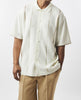 Mens SilverSilk Cream + Tan Summer Knit 2PC Shirt and Pants Walking Suit 71007