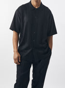 Mens SilverSilk Classy Knit 2PC Shirt and Pants Walking Suit All Black 71009