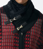 Mens SilverSilk Black Red Shawl Collar Buckle Detail Full Zip Knit Jacket 81021