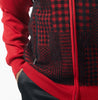 Mens SilverSilk Red Black Houndstooth Knit Jacket w/ Elbow Patch 81025