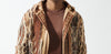 Mens SilverSilk Brown Rust Heavy Knit Sweater Jacket w/ Hoody 82402