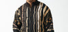 Mens Stacy Adams Shades of Brown Pullover Sweater Jacquard Knit 83005