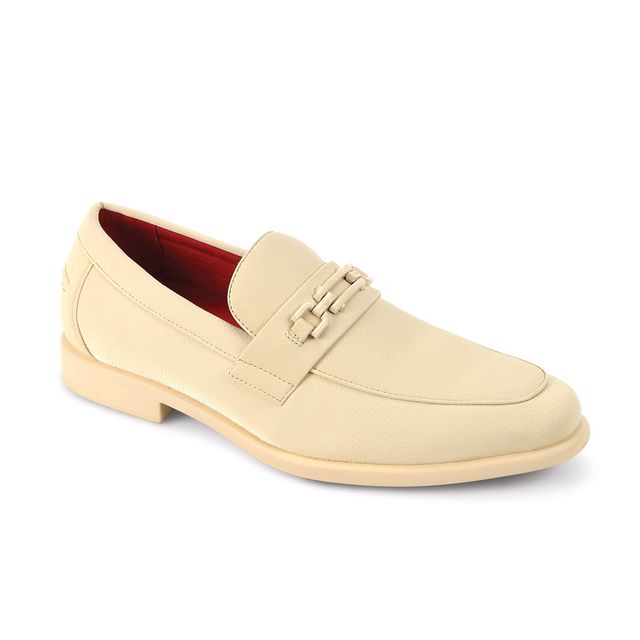 Mens Ivory Bone Exotic Textured Slip-On Dressy Loafers Buckle Detail M | Nader Fashion Las Vegas Mens Ivory Bone Exotic Textured Slip-On Dressy Loafers Buckle Detail M | Nader Fashion Las Vegas