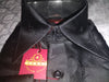 Mens Matte Black Paisley High Collar French Cuff Shirt SANGI SORRENTO COLL. 3003