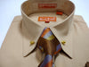 Mens Beige Tan Collar Bar French Cuff Dress Shirt Matching Tie + Hanky Karl Knox SX4515