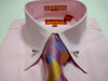 Mens Light Pink French Cuff Dress Shirt + Tie with Unique Collar Bar Karl Knox SX4515