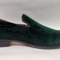 Mens Hunter Green Baroque Embossed Velvet Dress Loafers Shoes After Midnight 7017