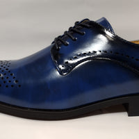 Mens Elegant Navy Blue Black Fade Diamond Cutout Dress Shoes Antonio Cerrelli 6873