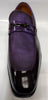 Mens Purple Dark Plum Fade Dress Loafers Buckle Accent Antonio Cerrelli Elite 6938