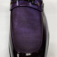 Mens Purple Dark Plum Fade Dress Loafers Buckle Accent Antonio Cerrelli Elite 6938