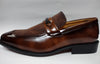 Mens Rich Brown Espresso Fade Dress Loafers Buckle Accent Antonio Cerrelli Elite 6938