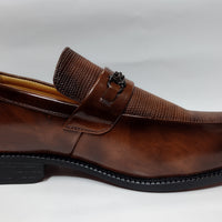 Mens Rich Brown Espresso Fade Dress Loafers Buckle Accent Antonio Cerrelli Elite 6938