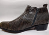 Mens Grey Gray Snake Print Cuban Heel Zipper Boots Antonio Cerrelli 5159