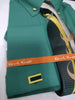 Mens Hunter Green Gold Collar Bar French Cuff Dress Shirt + Tie Karl Knox SX4528